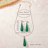 Teardrop Alloy Pendant Necklaces & Stud Dangle Earrings Sets FS-WGA2A6E-02-2