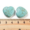 Mother's Day Gifts Heart  Synthetic Turquoise  Palm Stones G-C134-06A-01-3