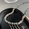 Stainless Steel Byzantine Chains Necklaces & Bracelets Sets for Men WGE5587-01-2