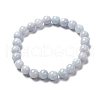 Natural Aquamarine Beads Stretch Bracelet Set for Men Women Girl Gift BJEW-JB06709-3