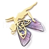 Golden Tone 201 Stainless Steel Pendants PALLOY-TA00161-4