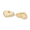 Brass Micro Pave Clear Cubic Zirconia Pendants KK-G415-11G-3