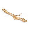 Alloy with Iron Clip Hair Barrettes PHAR-G014-05C-G-3