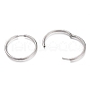Tarnish Resistant 304 Stainless Steel Needle with 201 Stainless Steel Ring Huggie Hoop Earrings EJEW-L256-02D-P-2