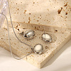 Fashion Oval Stainless Steel Stud Earrings & Pendant Necklaces Sets for Women TU0111-1-1