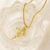 Stainless Steel Rose Sword Pendant Necklaces for Women's Daily Wear AZ3266-1-1