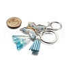 26Pcs Transparent Epoxy Resin & Transparent Acrylic & Faux Suede Tassel Keychain KEYC-JKC01202-7