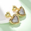 Brass Micro Pave Clear Cubic Zirconia Dangle Earrings EJEW-D322-01G-2