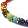 Natural Mixed Stone & Glass Seed Beaded Stretch Bracelet for Women BJEW-JB09627-3
