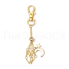 Moon Alloy Swivel Lobster Claw Clasps & Brass Cable Chains AJEW-JB01336-01-1