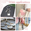 SUNNYCLUE 50Pcs 304 Stainless Steel Keychain Clasp Findings STAS-SC0008-13-5