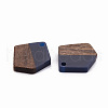 Transparent Resin & Walnut Wood Pendants RESI-S384-003A-A04-3