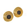 304 Stainless Steel Flat Round Stud Earrings DV1097-3-2