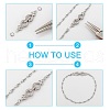 Brass Micro Pave Cubic Zirconia Fold Over Clasps ZIRC-F013-01P-FF-5