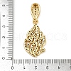 Brass Micro Pave Cubic Zirconia Pendants KK-R224-11G-3