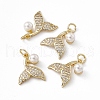 Rack Plating Brass Cubic Zirconia Pendants KK-M236-14G-3