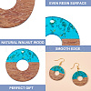 Fashewelry 30Pcs 15 Style Transparent Resin & Walnut Wood Pendants RESI-FW0001-01-11