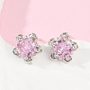 S925 Sterling Silver Cubic Zirconia Stud Earrings EJEW-V019-02P-1