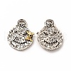 Rack Plating Brass Micro Pave Cubic Zirconia Pendants KK-K165-24-2