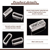 304 Stainless Steel Waist Belt Keeper Rings STAS-WH0044-31-4