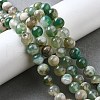 Natural Green Cherry Blossom Agate Beads Strands G-NH0061-A01-8mm-1