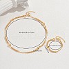 Brass Round Beaded Chain Necklaces & Bracelets Sets for Women's Parties CT1854-2