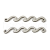 201 Stainless Steel Wave Shaped Connector Charms STAS-A190-01P-1