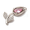 Brass Micro Pave Cubic Zirconia Pendants KK-I276-04P-04B-2
