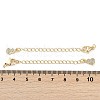 Brass Micro Pave Cubic Zirconia Ends with Chains KK-U043-05G-3