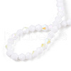 Opaque Solid Color Electroplate Glass Beads Strands EGLA-A039-P2mm-L15-4