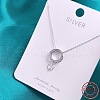 Rhodium Plated 925 Sterling Silver Pendant Necklaces NJEW-BB34953-7