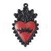 Rack Plating Alloy Enamel Pendants PALLOY-F018-30EB-02-1
