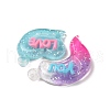 Gradient Color Translucent Resin Pendants RESI-G048-01D-3