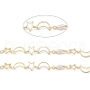 Brass Hollow Moon & Star Link Chains CHC-M025-18G-2