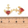 Brass Micro Pave Cubic Zirconia Pendants KK-F895-03G-3