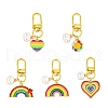 Rainbow Color Alloy Enamel Pendant Decorations HJEW-YW00001-01-2