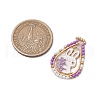 Easter Theme Glass Seed Beaded Teardrop with Rabbit Pendants PALLOY-MZ00580-04-2