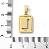 304 Stainless Steel Alphabet Pendants STAS-S152-01G-L-3