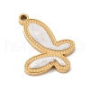 304 Stainless Steel Enamel Pendants STAS-U039-06G-2