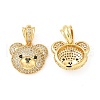 Brass Micro Pave Cubic Zirconia Pendant KK-H441-01C-G-1