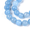 Dyed Natural White Jade Beads Strands G-T139-8mm-60-15-3