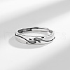 925 Sterling Silver Adjustable Finger Rings for Man FS-WGAB56D-01-4