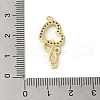 Rack Plating Brass Micro Pave Clear Cubic Zirconia Heart Infinity Connector Charms KK-C052-42A-G-3