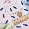 Beebeecraft 10Pcs Natural Lapis Lazuli No Hole G-BBC0001-15-3