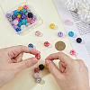 DICOSMETIC 72Pcs 12 Colors Resin Rhinestone Beads RESI-DC0001-37-3