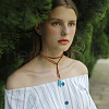 FIBLOOM 8Pcs 8 Style Faux Suede & Nylon Cord Lariat Necklaces Set NJEW-FI0001-32-6