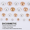 DICOSMETIC 36Pcs 3 Style Ion Plating(IP) 202 Stainless Steel Beads STAS-DC0004-12-4