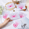 Heart Plastic Self-Adhesive Stickers DIY-WH0588-61-4