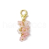 12Pcs Acrylic Flower Pendant Decorations HJEW-JM03087-4