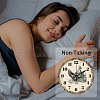 MDF Printed Wall Clock HJEW-WH0058-019-4